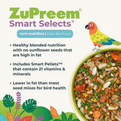 ZuPreem fruits secs détaillés apportant goût et stimulation pour l’oiseau
