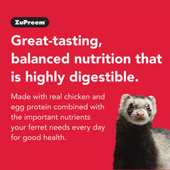 ZuPreem gros plan des croquettes montrant texture digestible et appétence