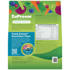 ZuPreem gros plan sur la texture des pellets pour digestion régulière
