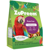 ZuPreem emballage avant montrant 2 lb et bénéfice de variété pour grandes perruches