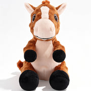 ZYBDP peluche cheval face avant montrant design attractif et confort