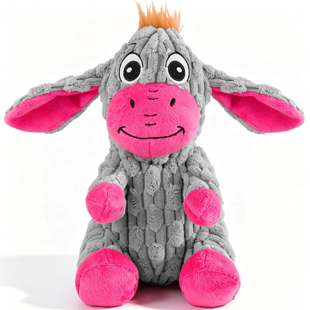 ZYBDP jouet peluche âne face avant montrant le design attractif