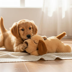 3T GROUP chiot blotti contre la peluche pour détente
