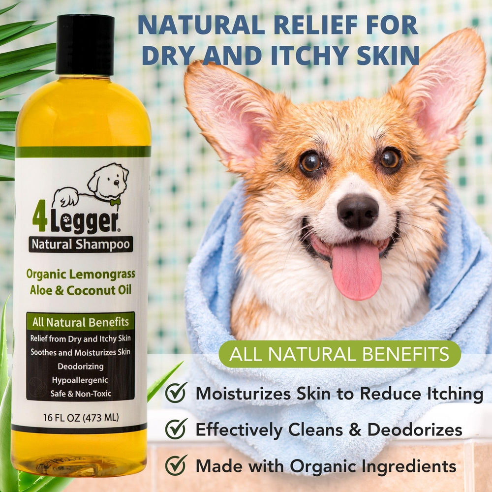 4Legger en usage dans baignoire apaisant la peau du chien