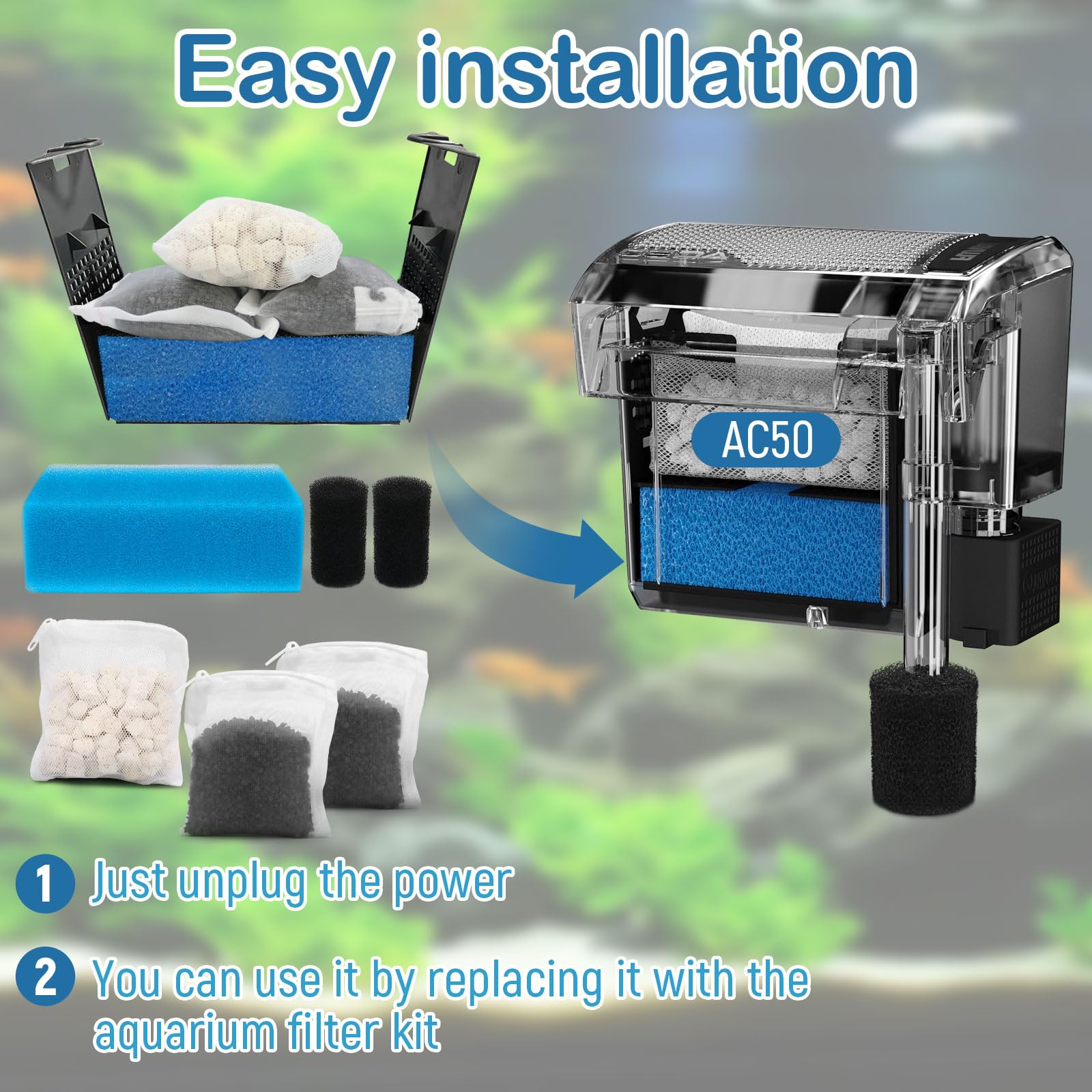 8B8B comparaison de taille kit et main, montre l'échelle et la facilité d'installation