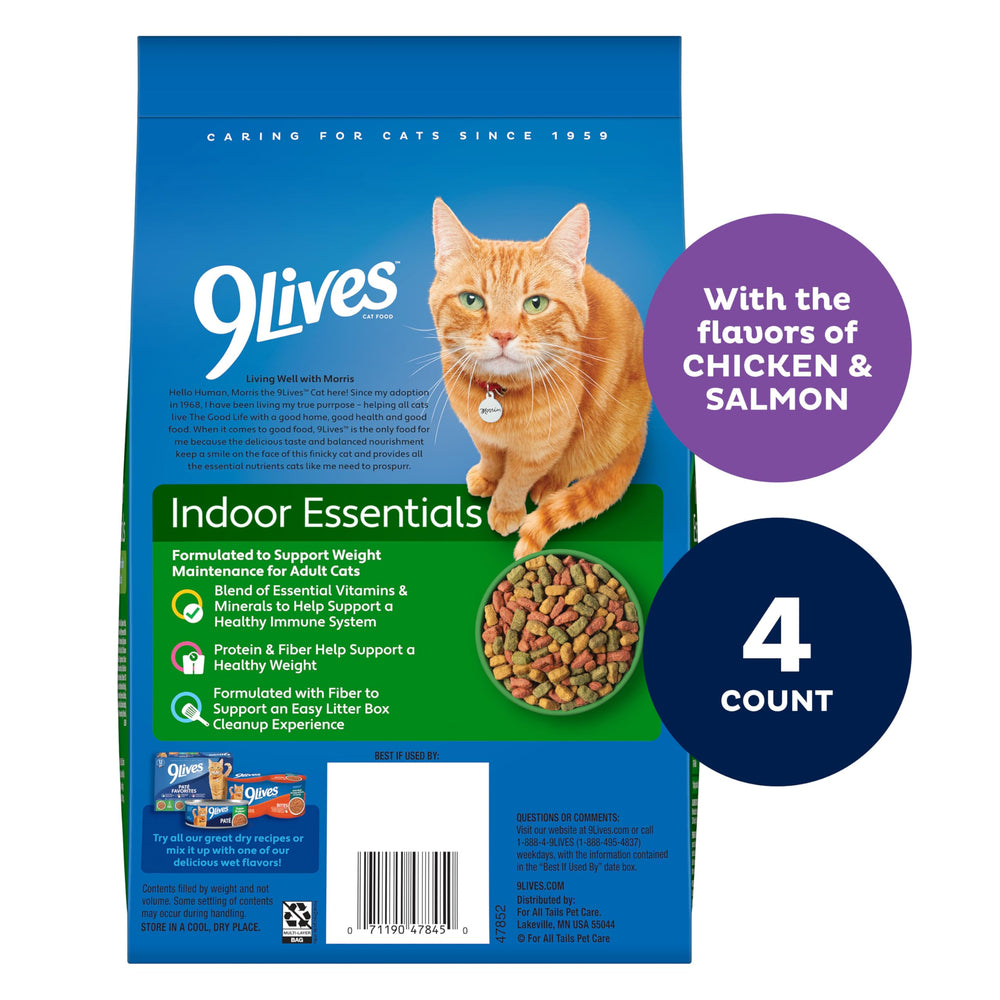 9Lives croquettes dans un bol, portion adaptée pour contrôle du poids