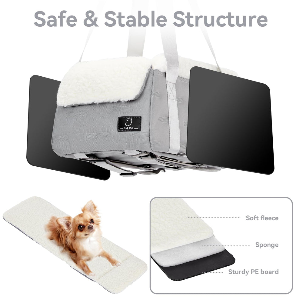A 4 Pet coussin réversible montrant confort toute saison