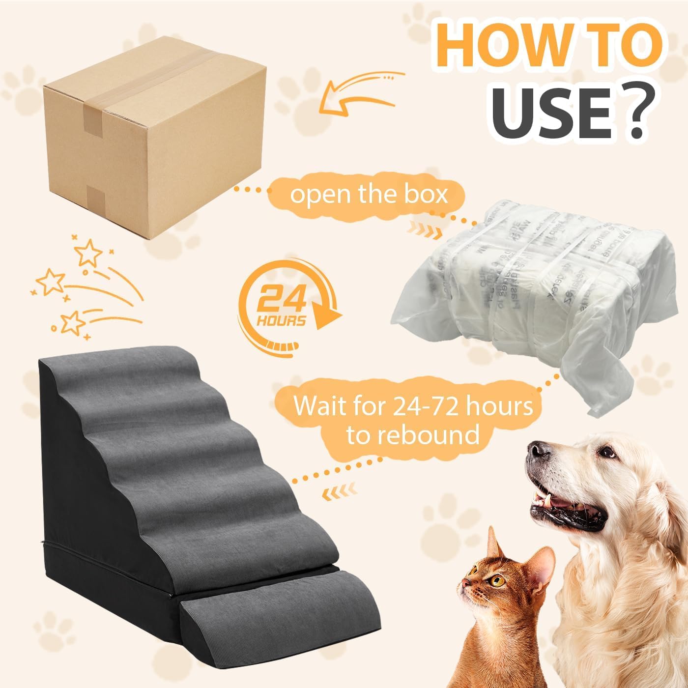 A.FATI escalier chien démonstration des trois configurations 3‑en‑1 polyvalentes
