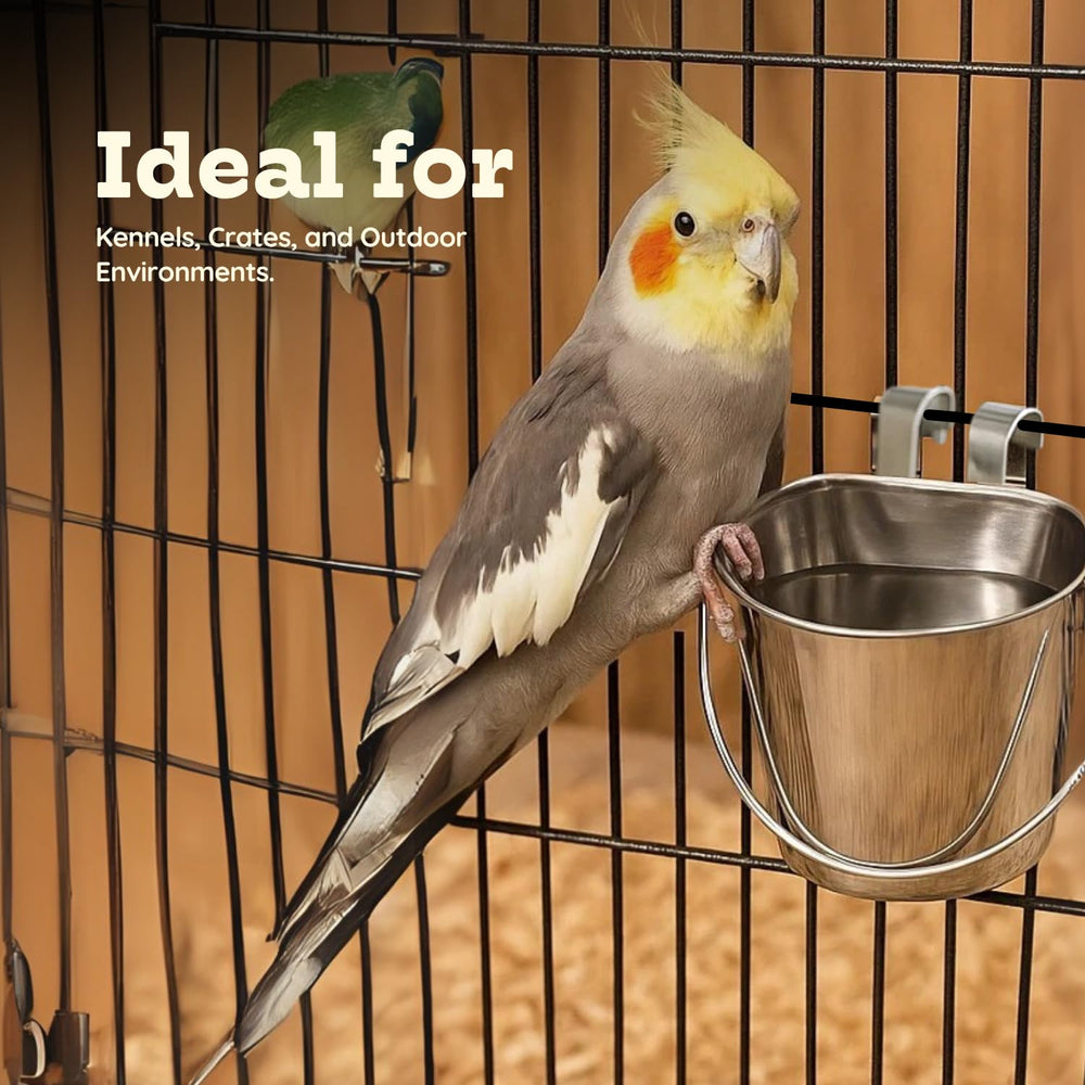 AASPIRE PETS seau fixé dans une cage pendant le repas de l'animal