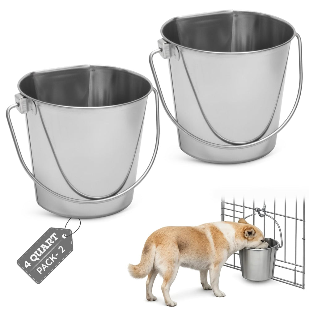 AASPIRE PETS seau plat face avant montrant stabilité contre cage