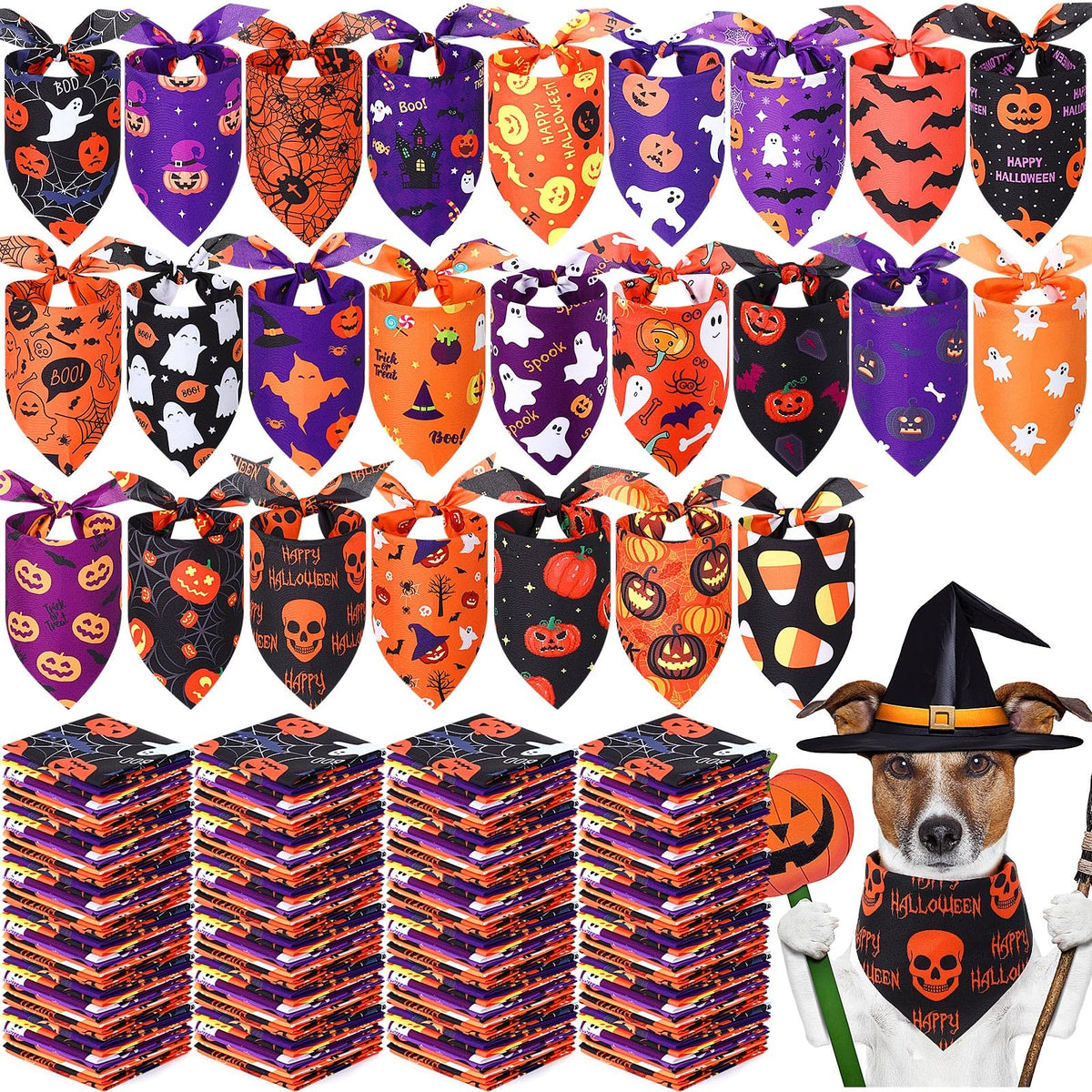 Abbylike face avant du paquet montrant 200 bandanas, gain de temps pour événements