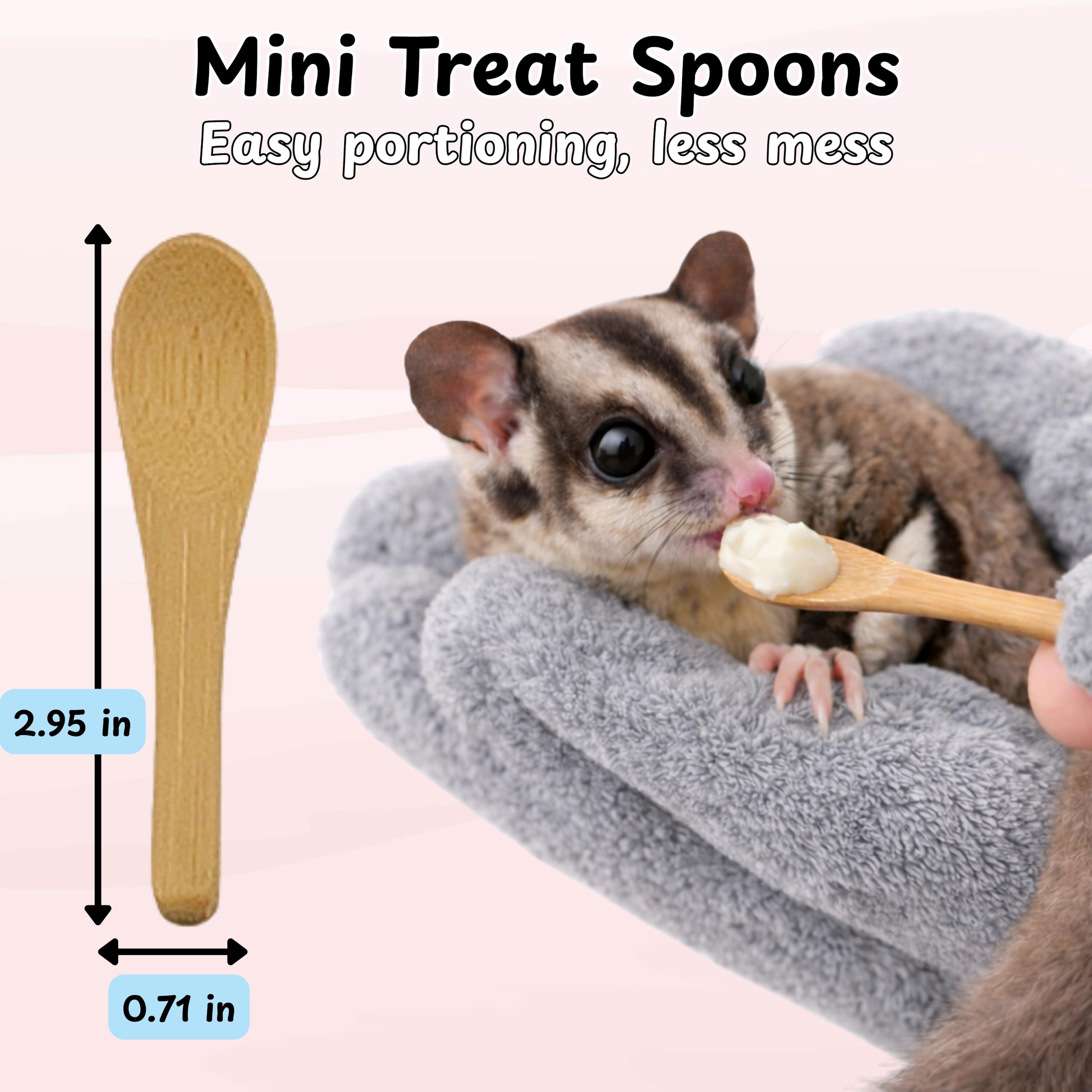 ABEL CRAFTS mini-cuillères bois pour portionnage propre