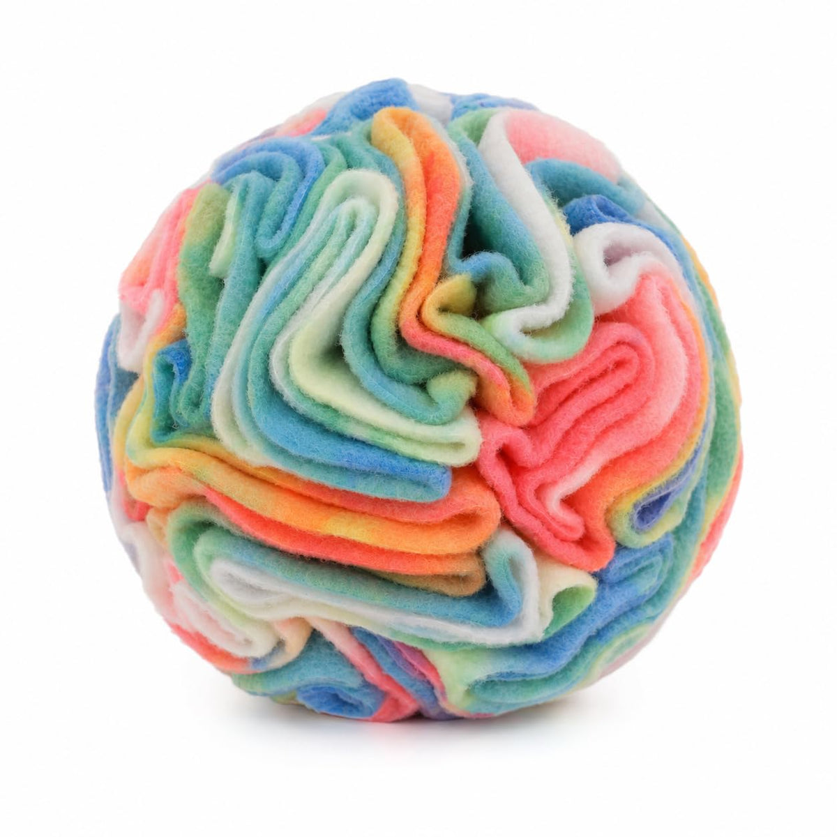 Ablechien balle olfactive face avant montrant design et zones cache friandises