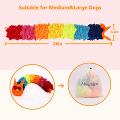 Ablechien chien en interaction avec le Snuffle Snake, stimule mentalement et amuse