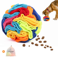 Ablechien Snuffle Ball face avant montrant les poches et la forme ludique pour stimulation