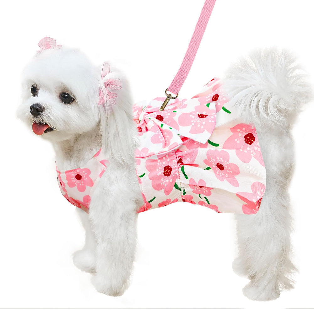 ABRRLO robe devant rose à fleurs montrant style et confort