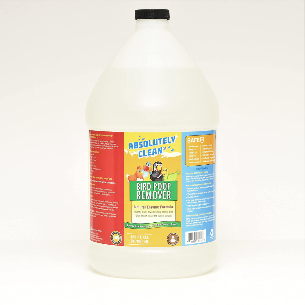 Absolutely Clean bouteille devant montrant l'étiquette et l'usage sûr