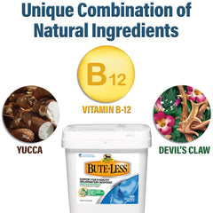 Absorbine Bute-Less cuillère doseuse montrant quantité, bénéfice dosage simple