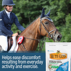 Absorbine Bute-Less mélangé à la ration d'un cheval, facilite la prise quotidienne