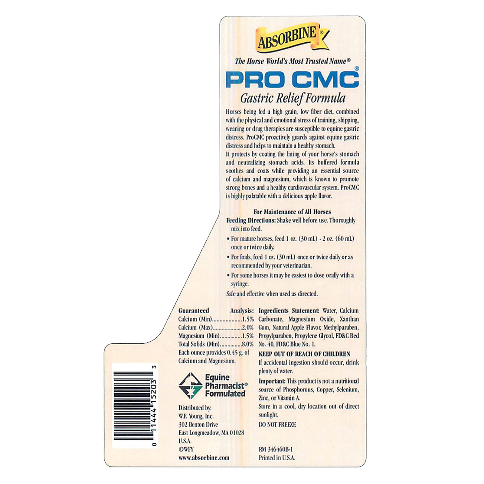 Gros plan sur la texture liquide d'Absorbine PRO CMC illustrant la viscosité protectrice