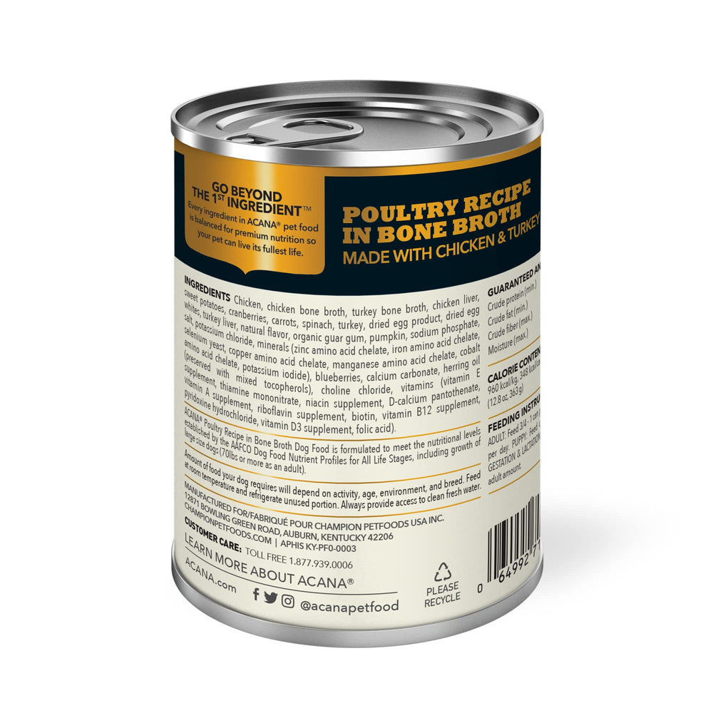 ACANA bouillon versé depuis la conserve pour hydratation accrue