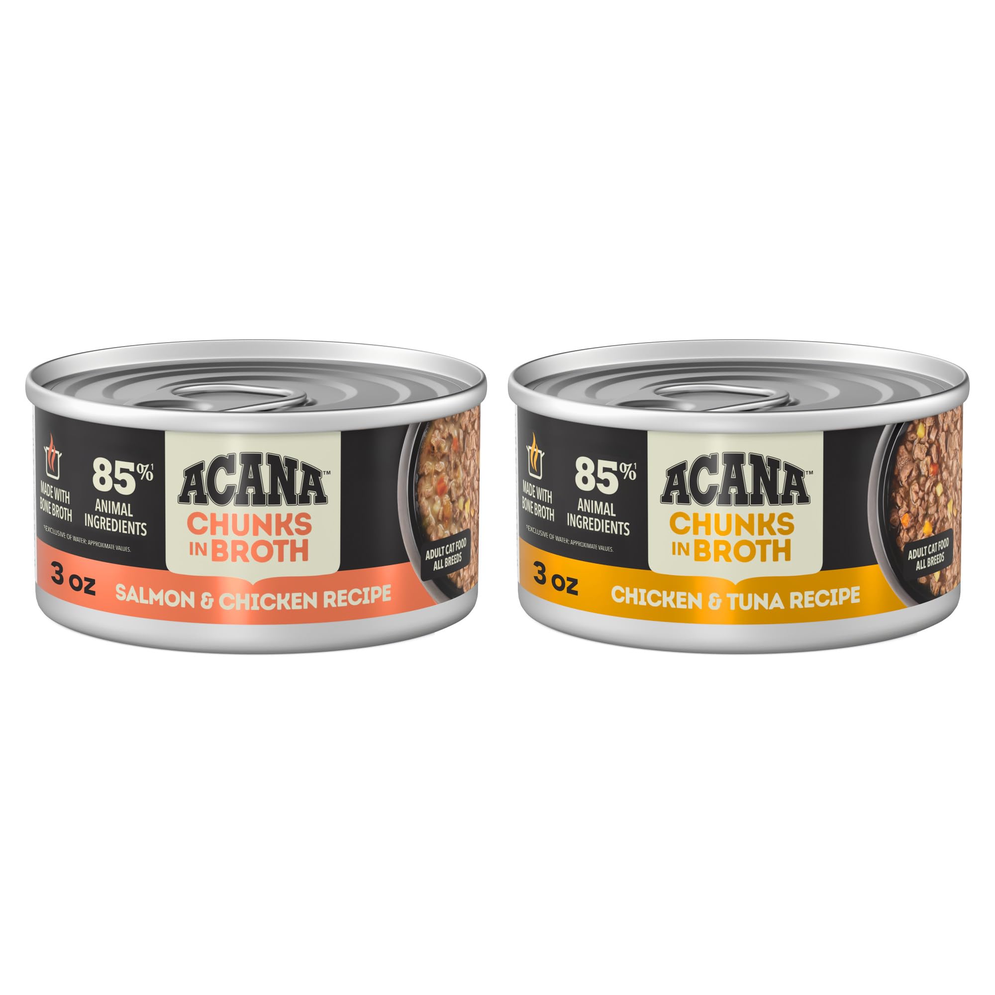 ACANA boîte ouverte révélant morceaux en bouillon pour meilleure hydratation