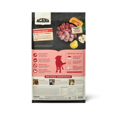 ACANA gros plan sur la croquette montrant texture et appétence, souligne attractivité gustative