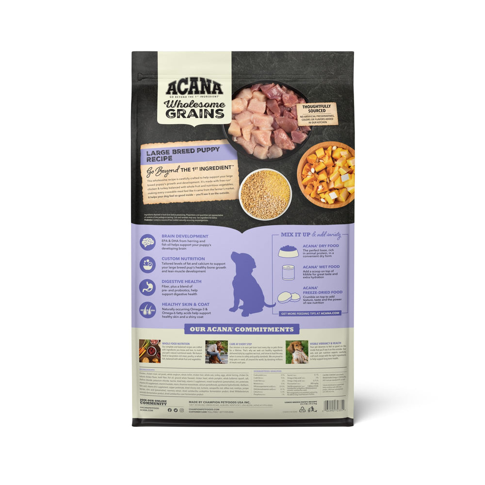 ACANA gros plan des croquettes montrant texture croustillante et appétence