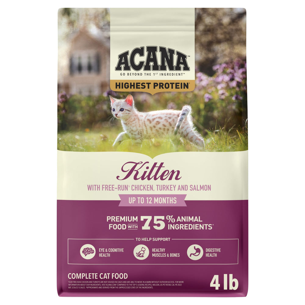 ACANA visage du sachet montrant l’emballage et la recette claire