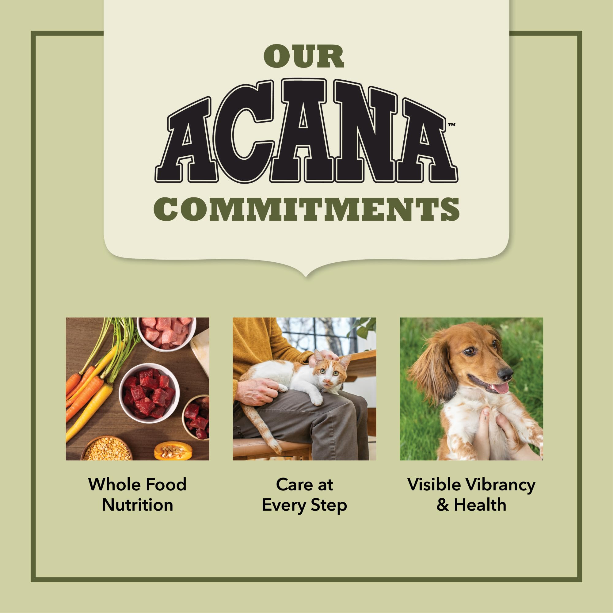 ACANA sachet ouvert révélant croquettes fraîches et riches en protéines