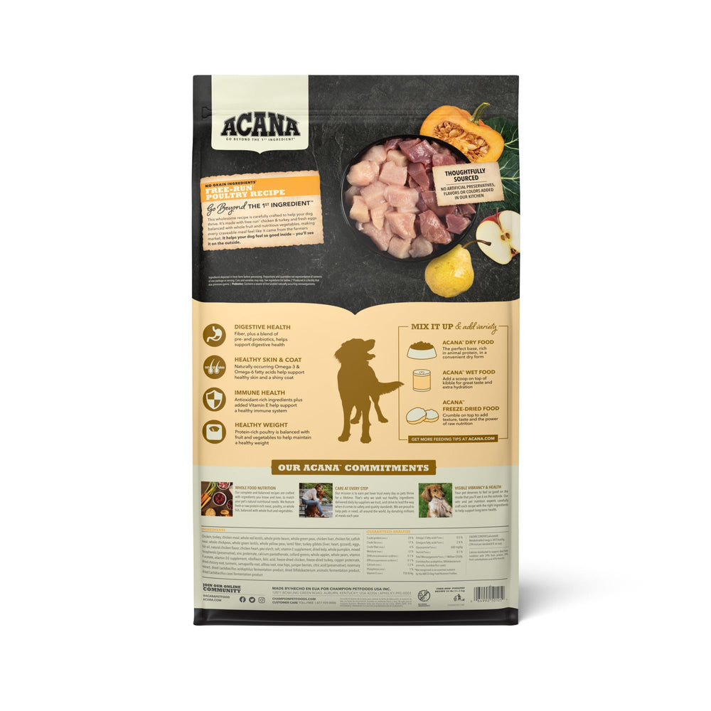 ACANA gros plan sur la texture des croquettes pour appétence et digestibilité
