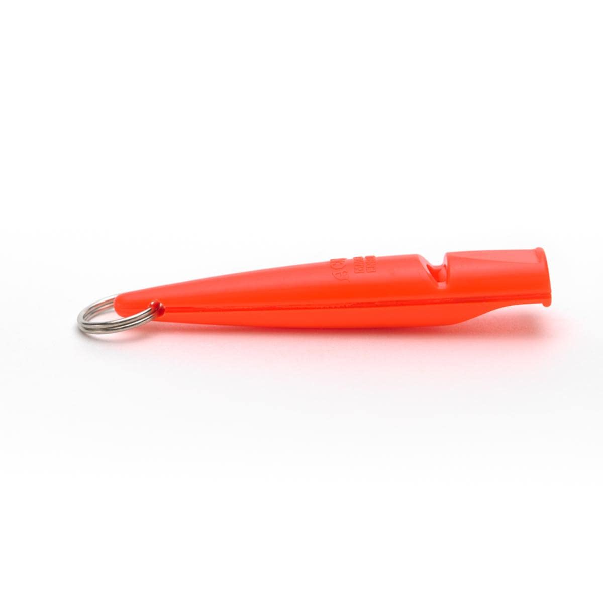 ACME sifflet 211.5 orange comparé à une main pour évaluer taille
