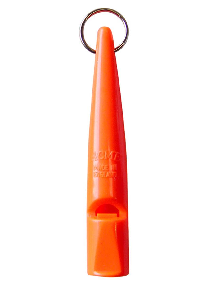 ACME sifflet 211.5 orange en usage démontrant rappel plus efficace