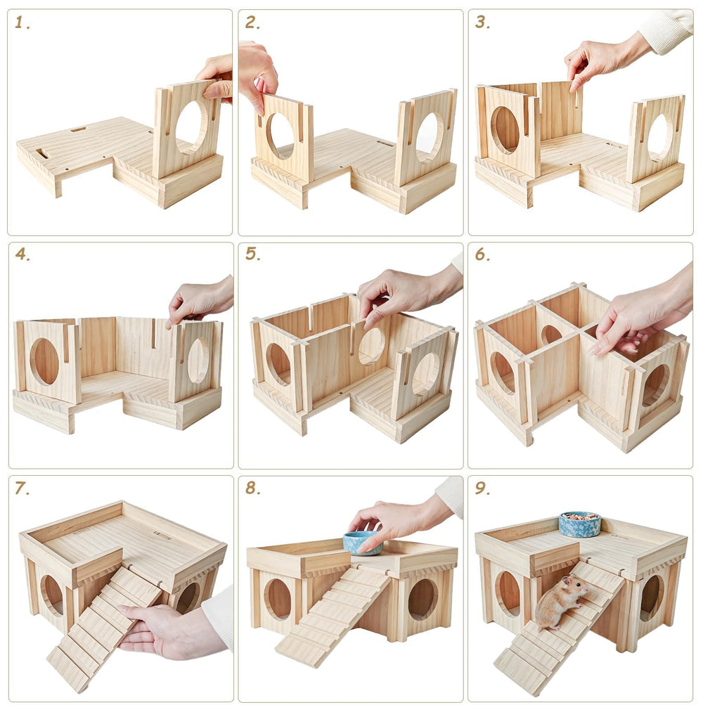 Acsist pièces emboîtables montrant montage sans clous ni colle
