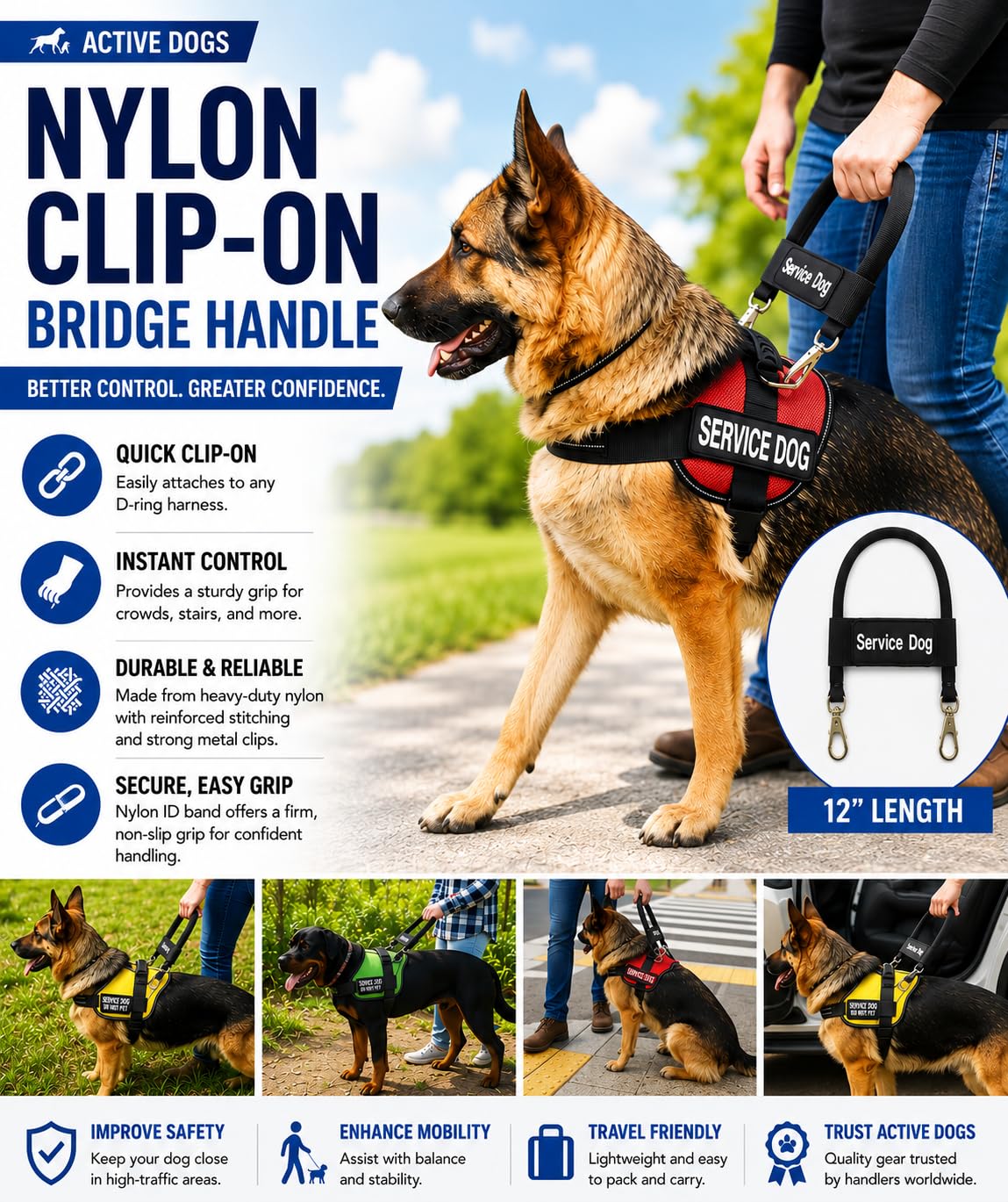 ActiveDogs gros plan texture nylon résistant pour durabilité quotidienne