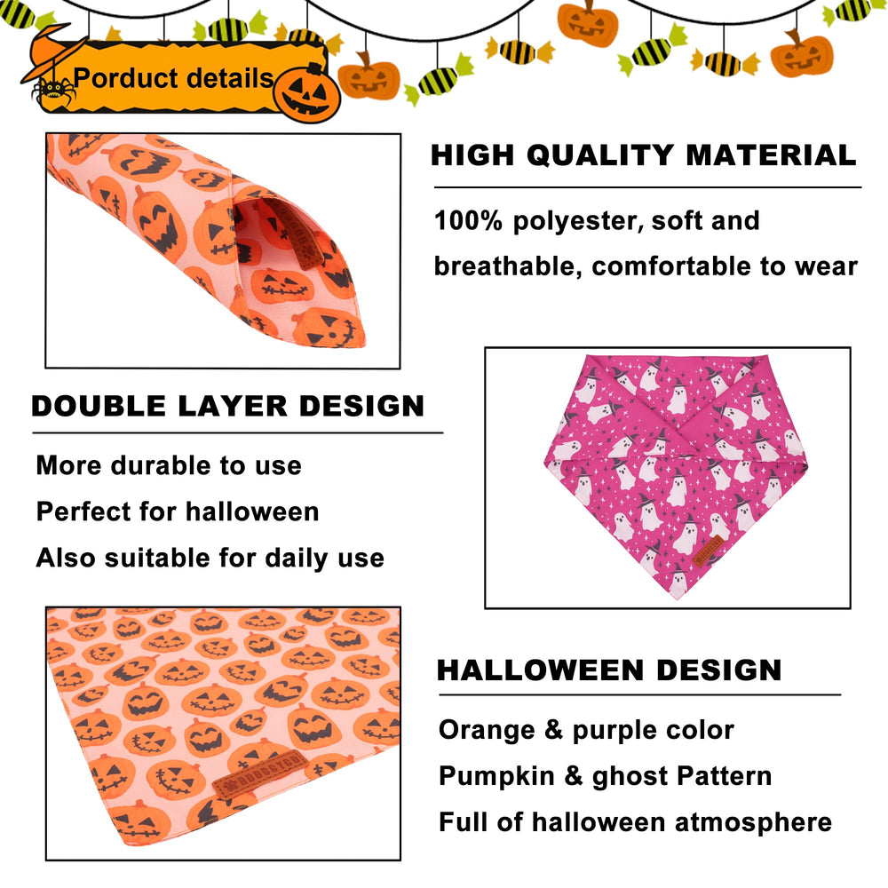 ADOGGYGO motif citrouille gros plan pour un look halloween visible