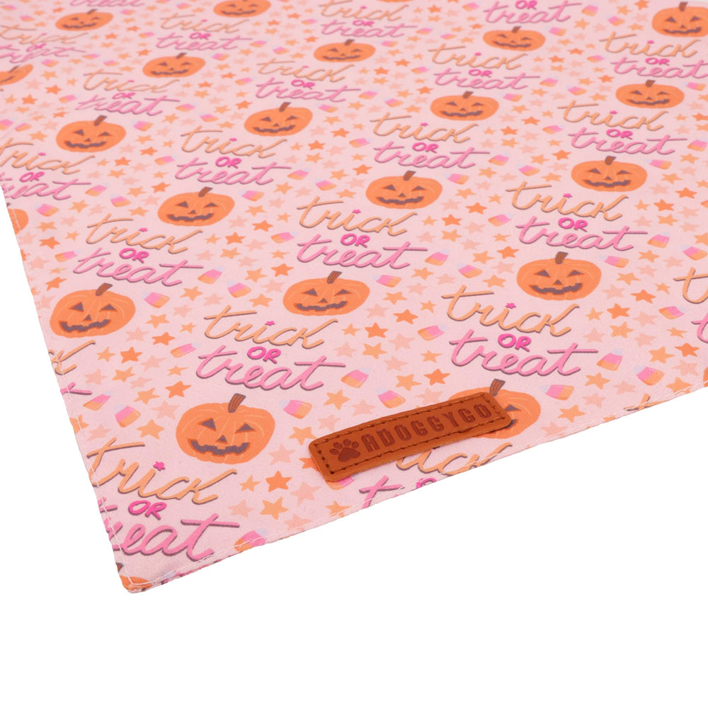 ADOGGYGO détail motif "trick or treat", message lisible et gai