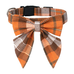ADOGGYGO collier automne face montrant le nœud papillon festif et style orange