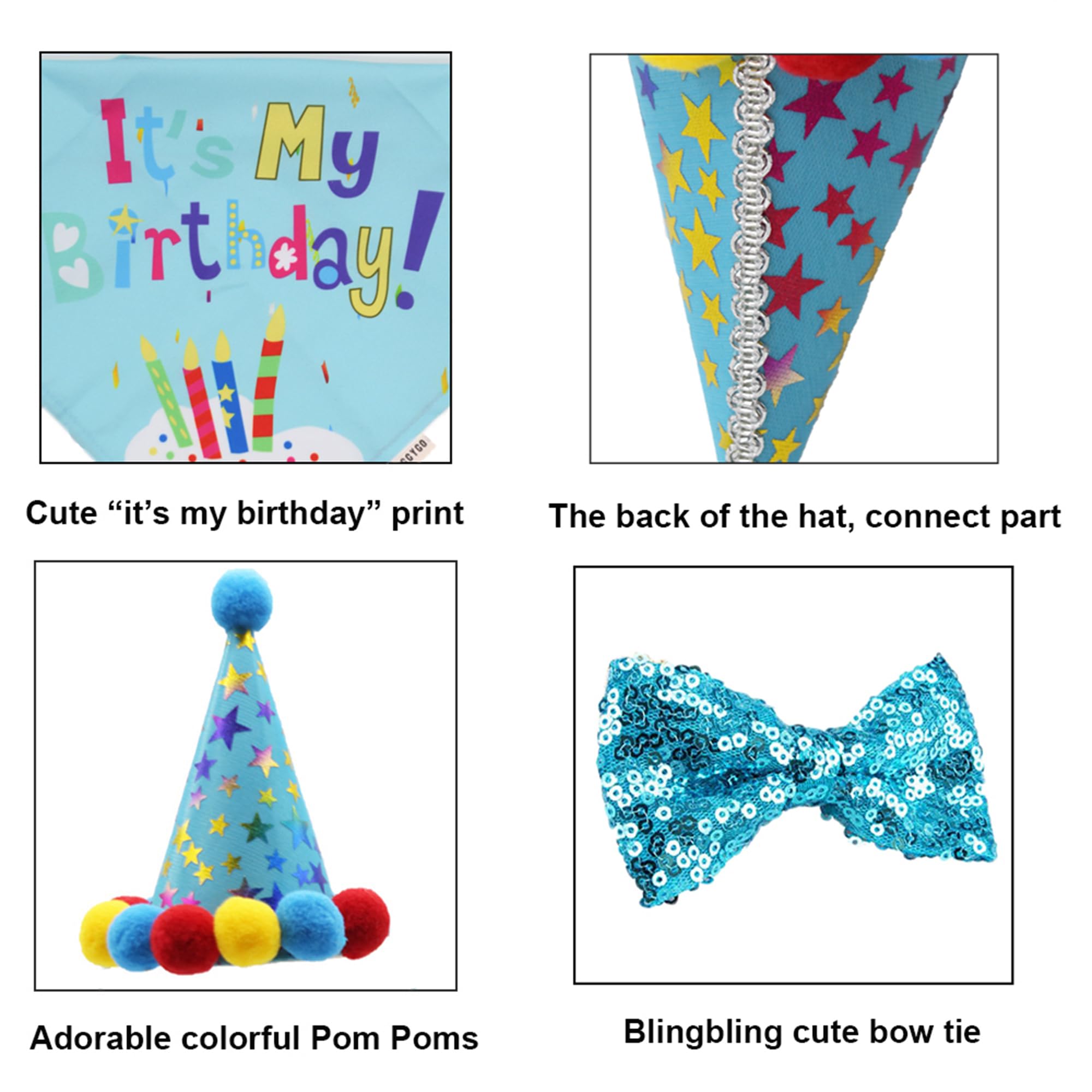 ADOGGYGO petit chien portant l'ensemble d'anniversaire dans un décor de fête