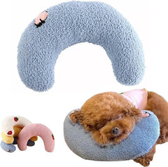 AdoPet coussin face avant bleu montrant confort et forme compacte