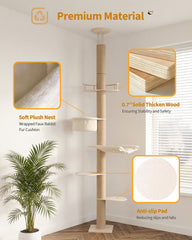 Aechonow poteau de tension plafond-sol assurant stabilité maximale
