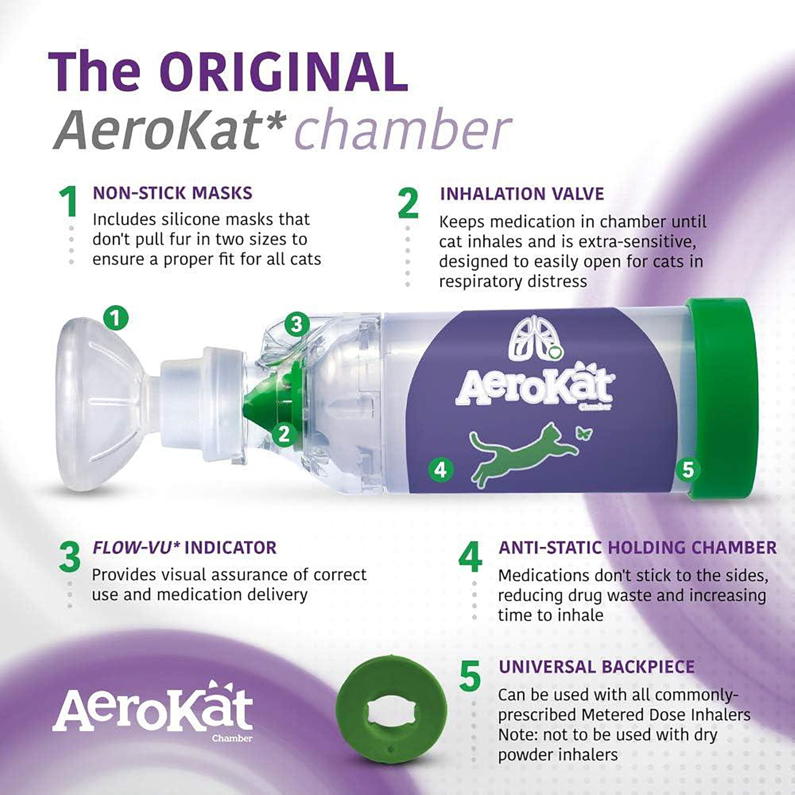 Aerokat en utilisation sur un chat calme réduisant le stress
