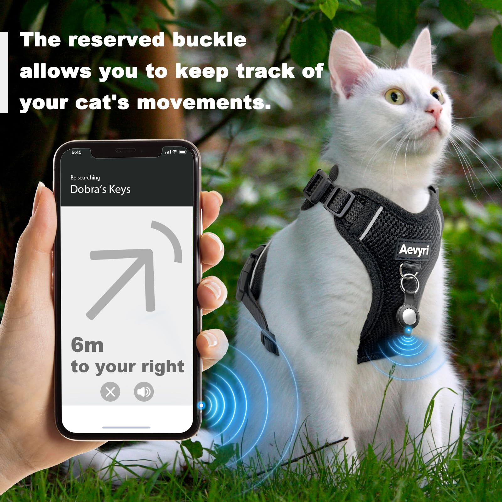 Aevyri harnais chat porté en promenade illustrant liberté contrôlée et confort