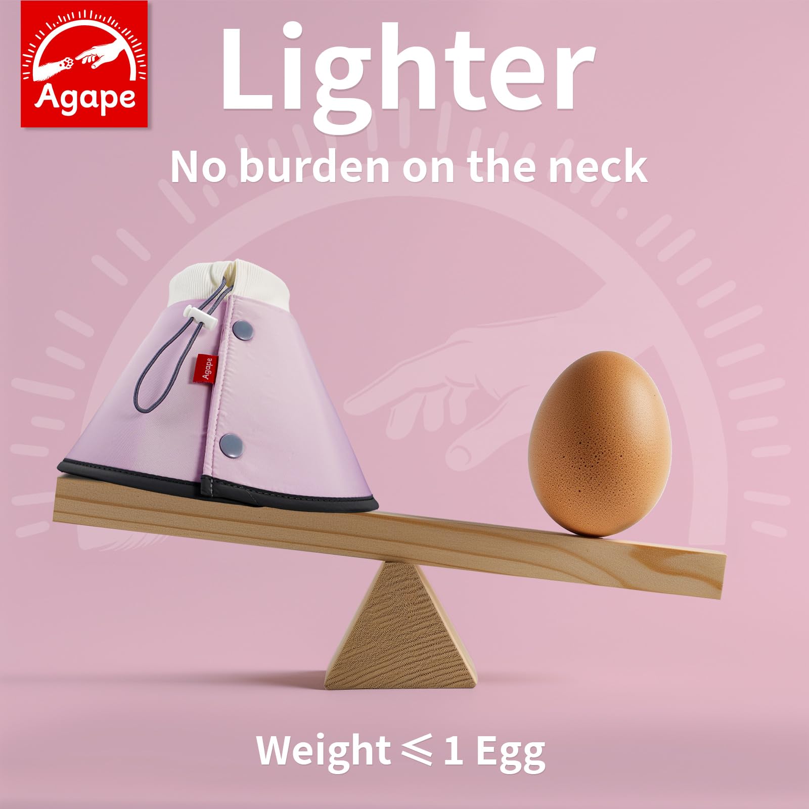 Agape fermeture à boutons illustrant maintien sans velcro ni poils