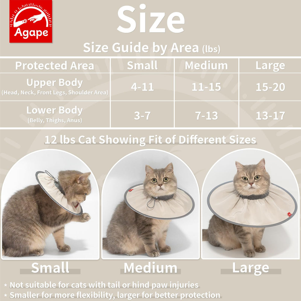 Agape comparaison de taille montrant choix adapté pour chat