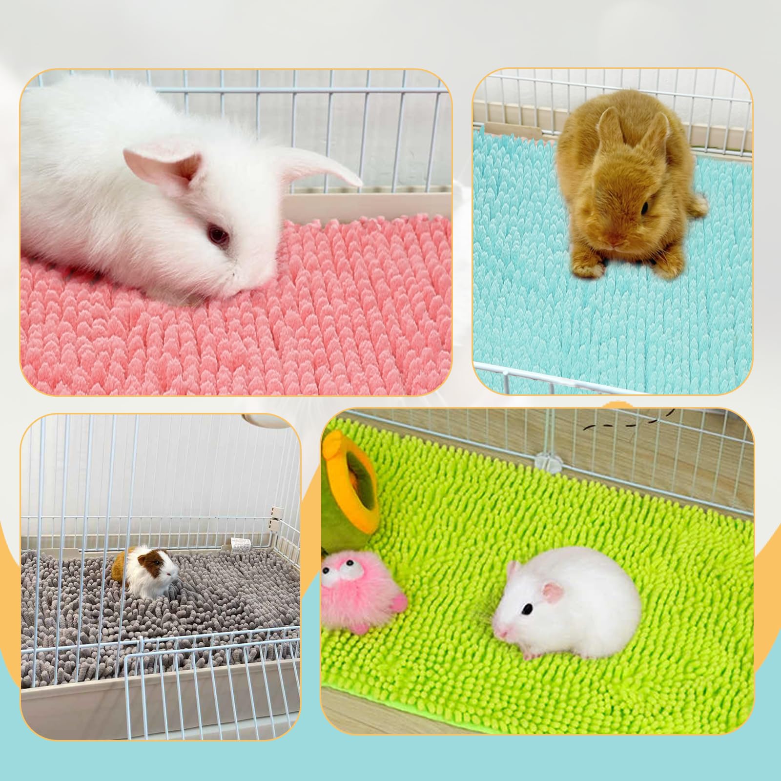 Agolctry tapis en usage dans cage offrant espace confortable au cochon d'inde
