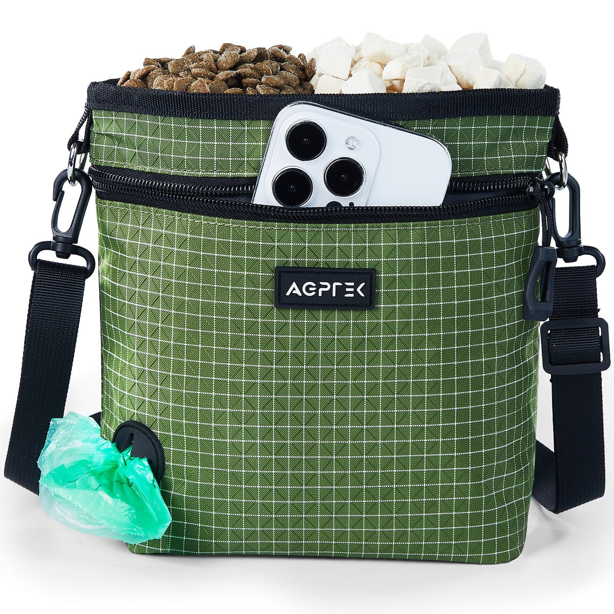AGPTEK vue avant de la pochette avec ouverture magnétique pratique