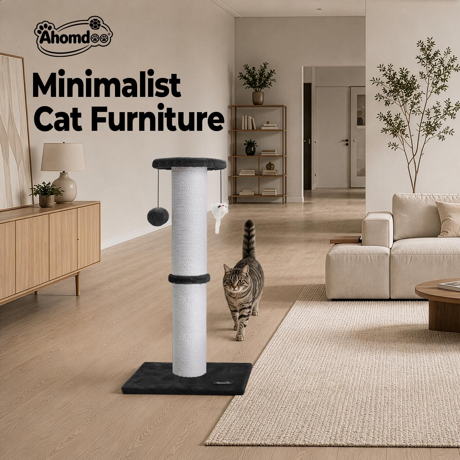 Ahomdoo échelle taille comparée pour visualiser hauteur adaptée aux grands chats