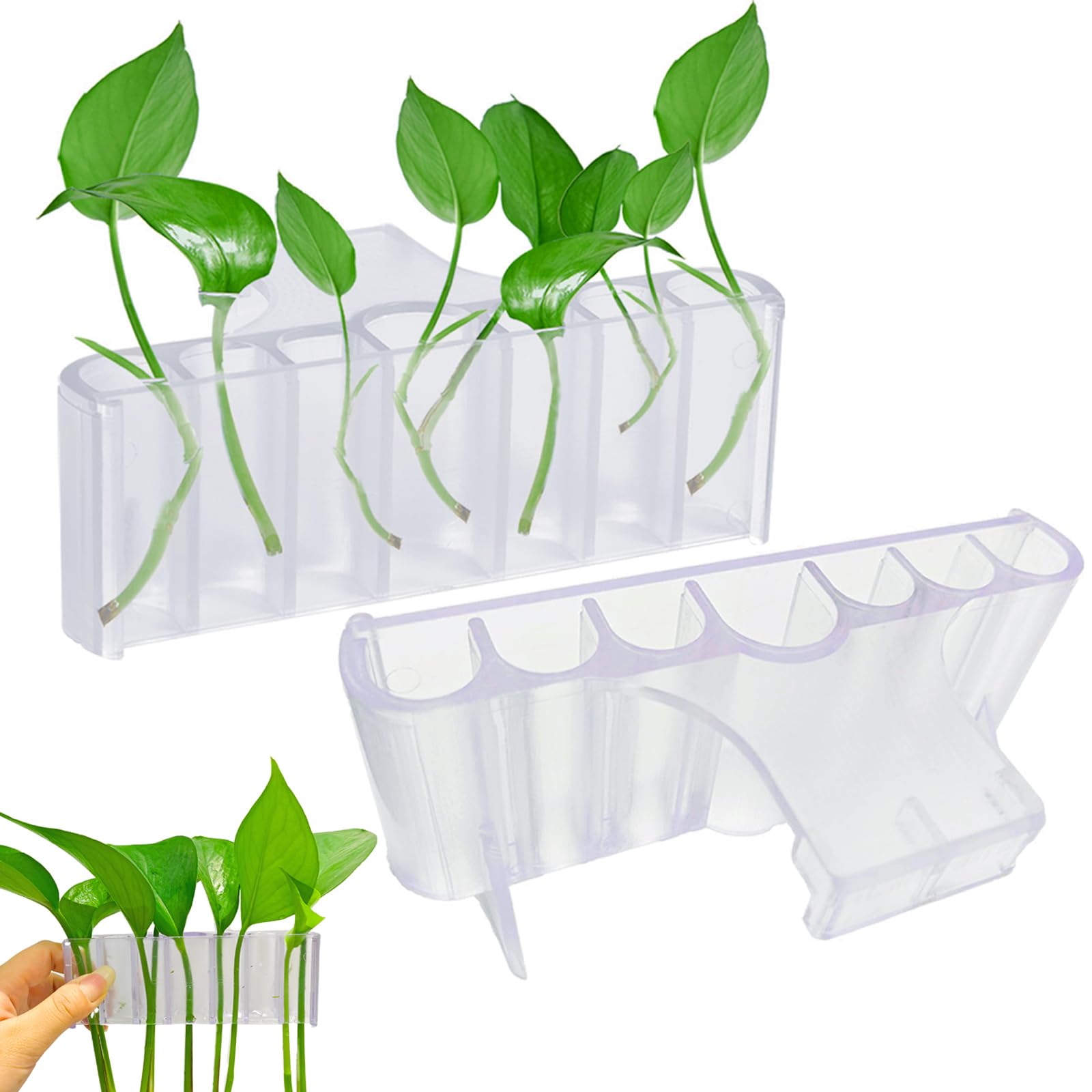 Aidmi porte-plantes face avant montrant la forme et 7 trous pour meilleure circulation