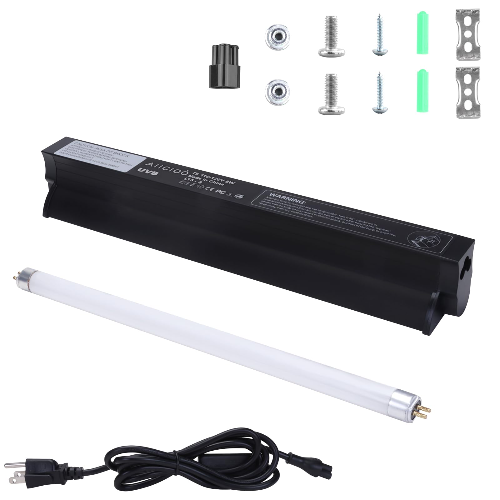 Aiicioo rampe T5 HO face montrant design et gain d'éclairage